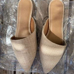 ASOS Design lane pointed mule in natural